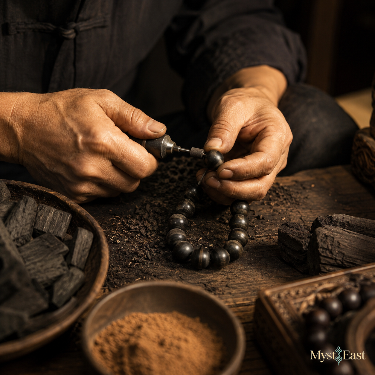Five Elements Black Incense Necklace