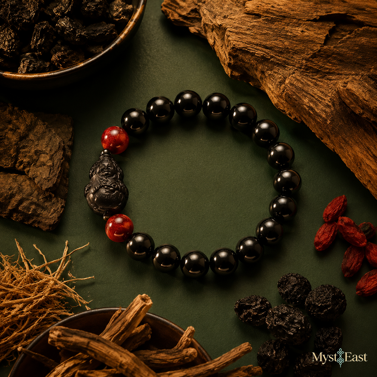Midnight Gourd Incense Bracelet