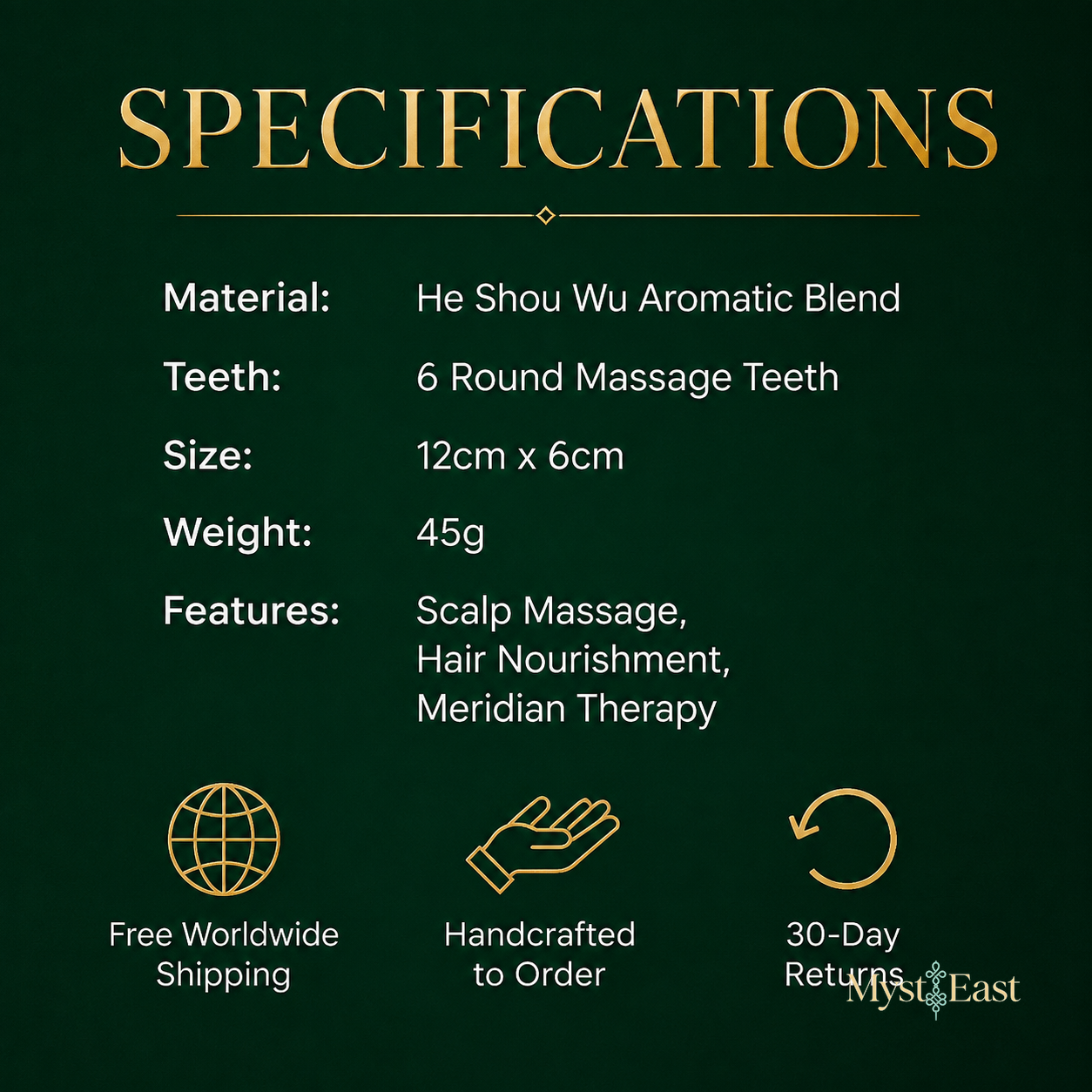 He Shou Wu Massage Comb | 何首乌养生按摩梳