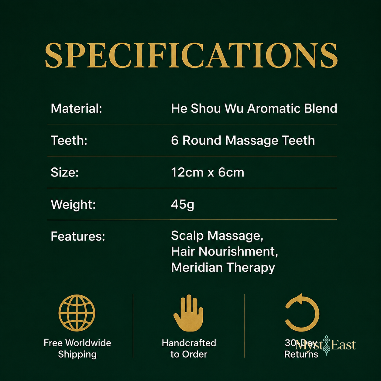 He Shou Wu Massage Comb | 何首乌养生按摩梳