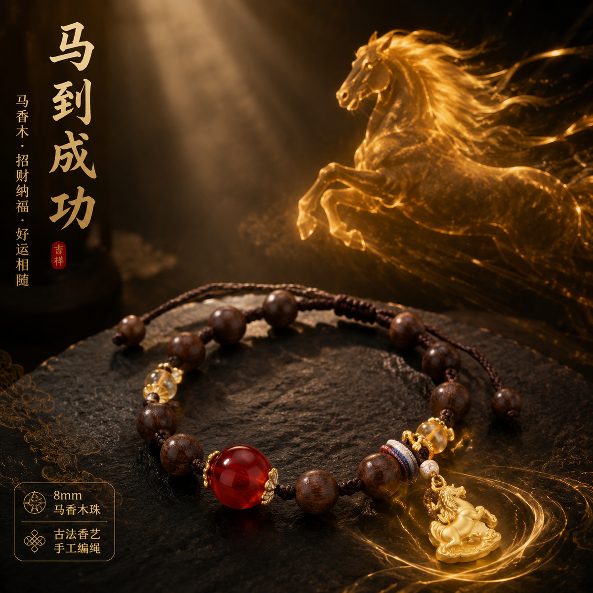 Galloping Horse Incense Bracelet