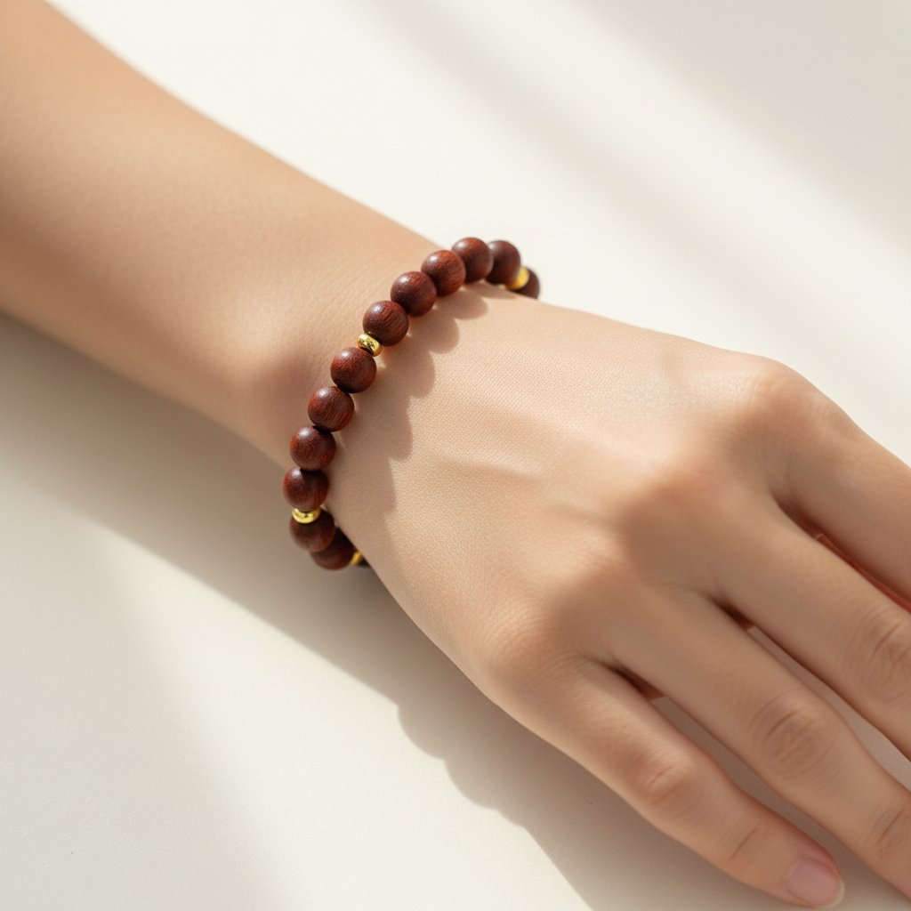 Jasmine Incense Bead Bracelet - wrist wear lifestyle photo