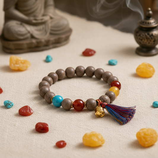 Gourd harmony bracelet hero product shot linen background