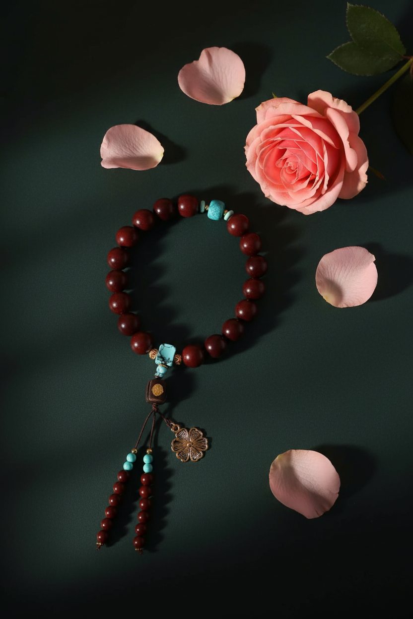 Qi-Activating Beauty Incense Bracelet - Rose Beauty Scene